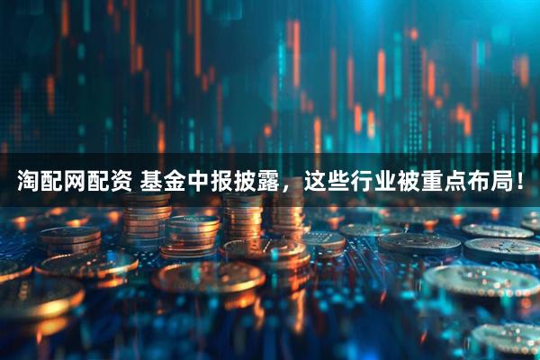 淘配网配资 基金中报披露，这些行业被重点布局！